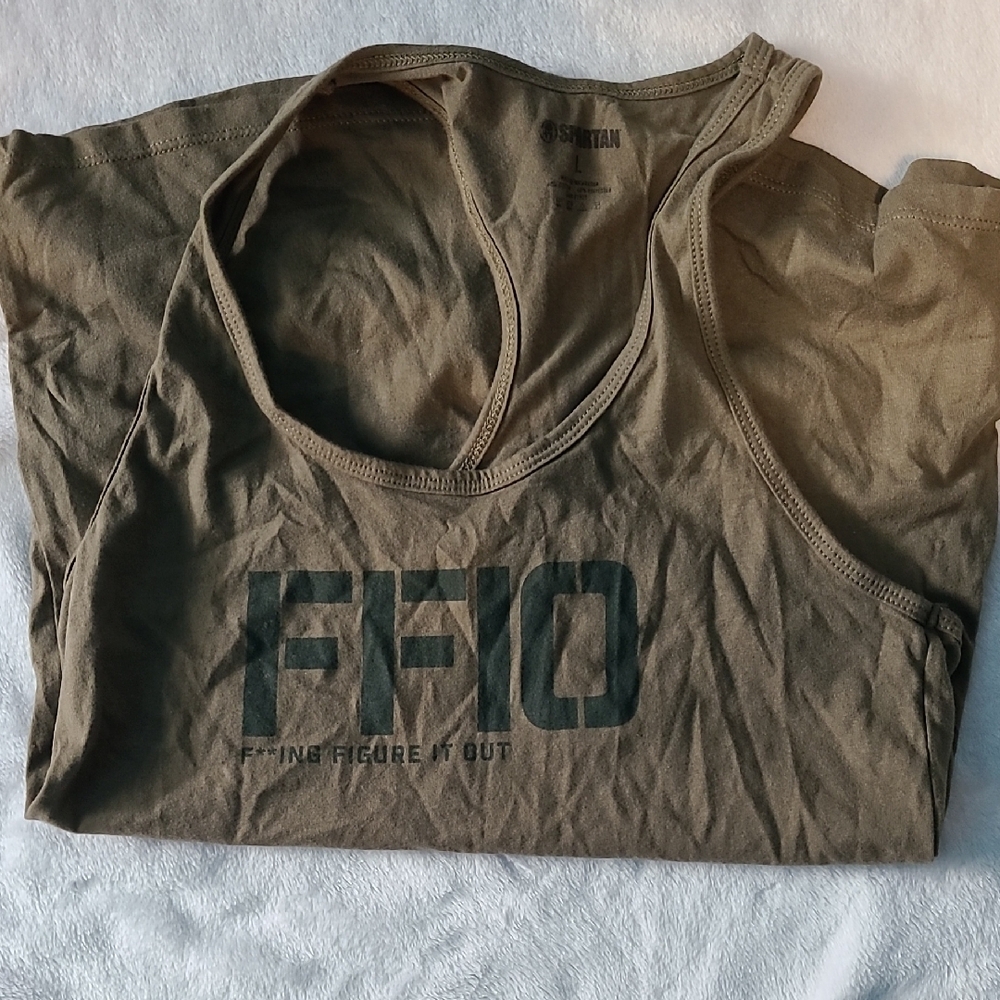 Brown Graphic Tank Top